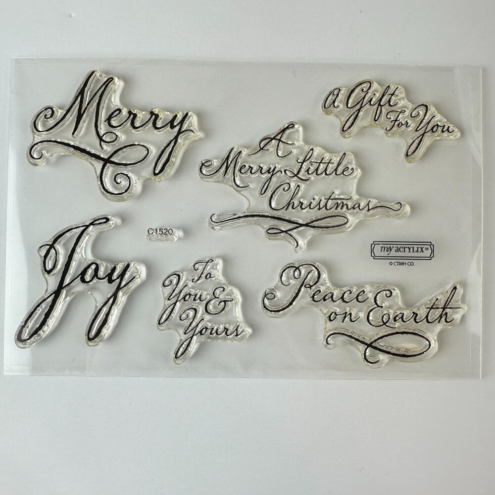 My Acrylix Christmas Joy Holiday Stamps c1520 CTMH